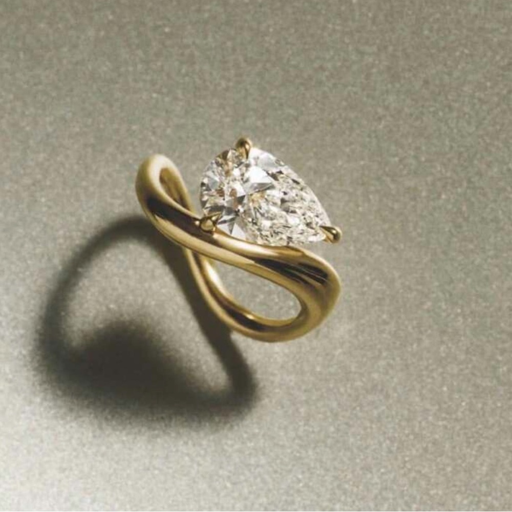 Gold Ring with Clear Stone